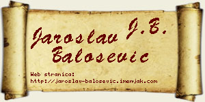 Jaroslav Balošević vizit kartica